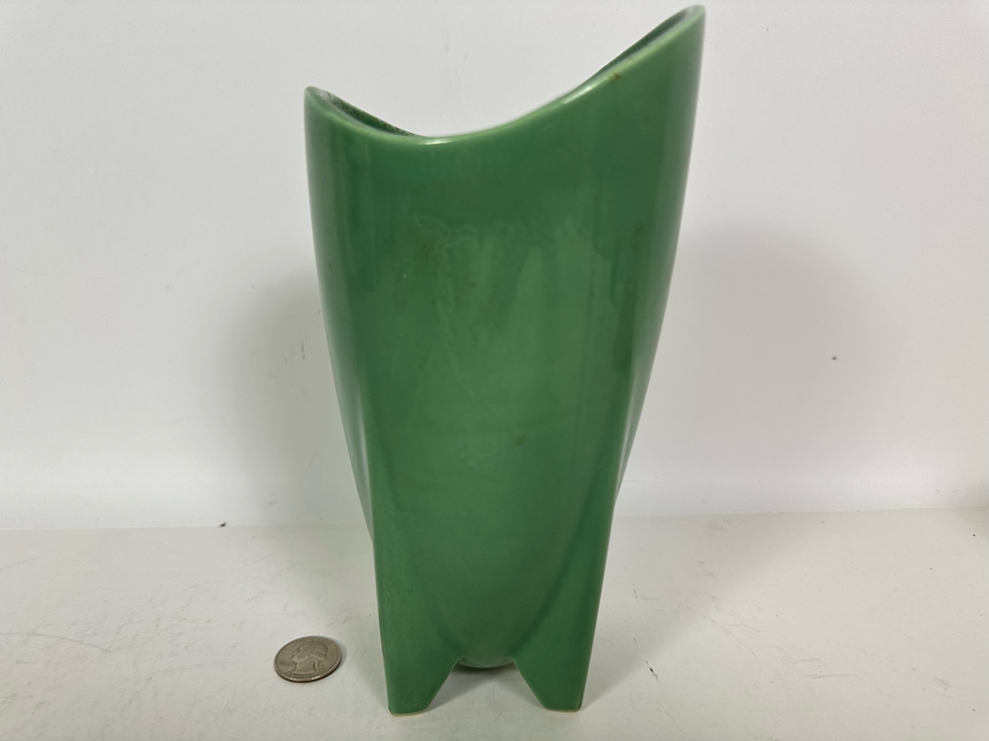 Mid-Century Modern Atomic Rocket USA Pottery Vase 9H [Photo 5]