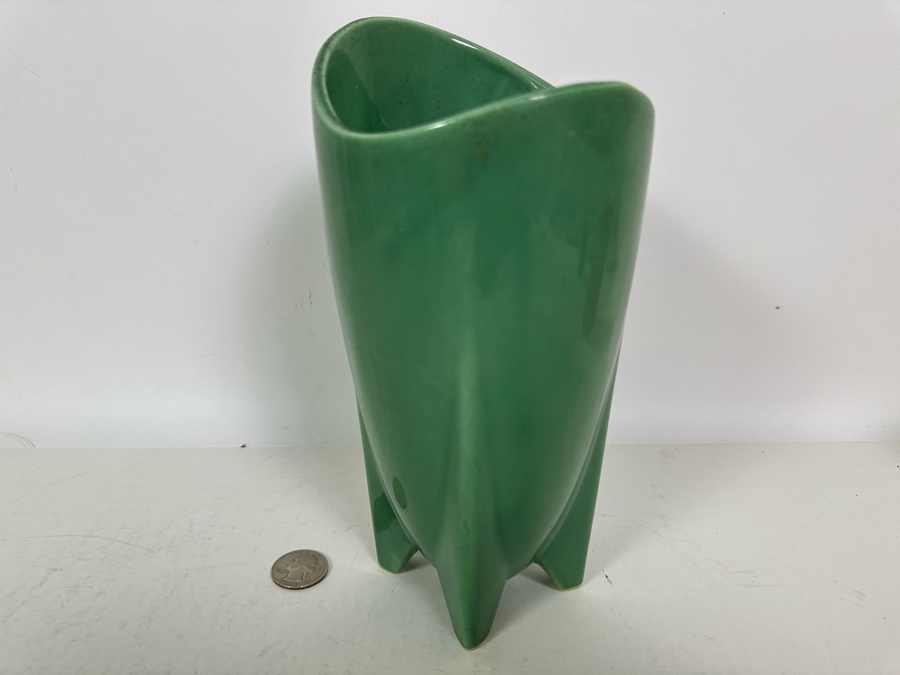 Mid-Century Modern Atomic Rocket USA Pottery Vase 9H [Photo 8]