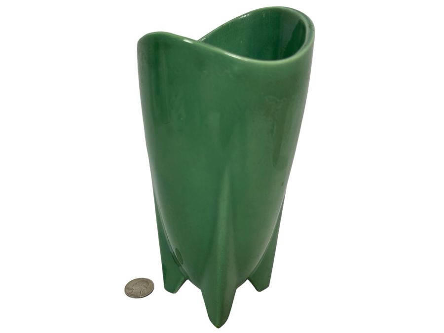 Mid-Century Modern Atomic Rocket USA Pottery Vase 9H [Photo 1]