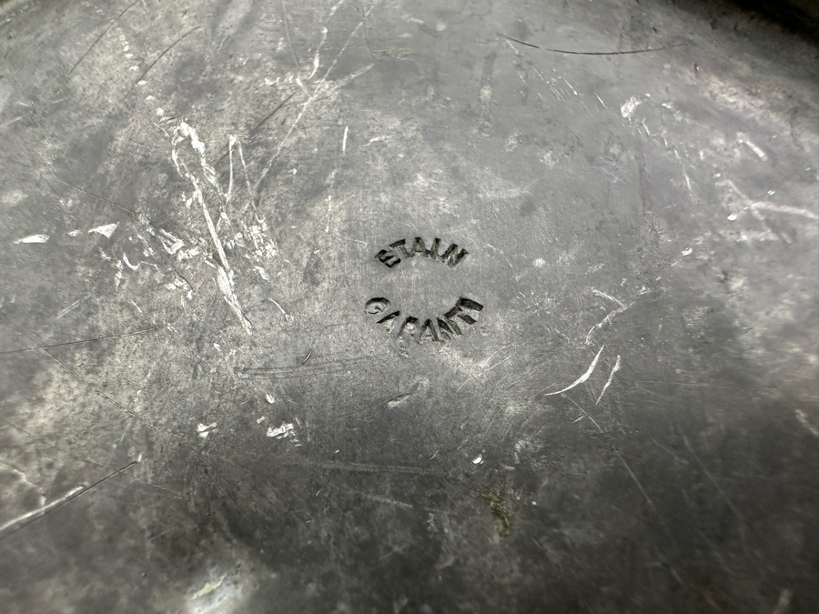 Vintage Art Deco Bulbous Tin Vase 5.5W X 6H [Photo 7]