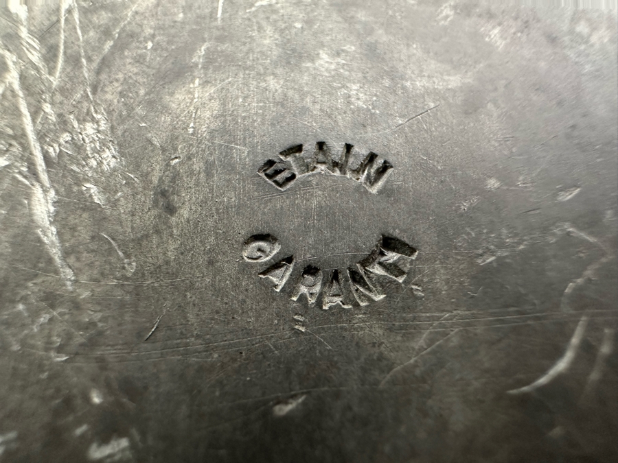 Vintage Art Deco Bulbous Tin Vase 5.5W X 6H [Photo 8]