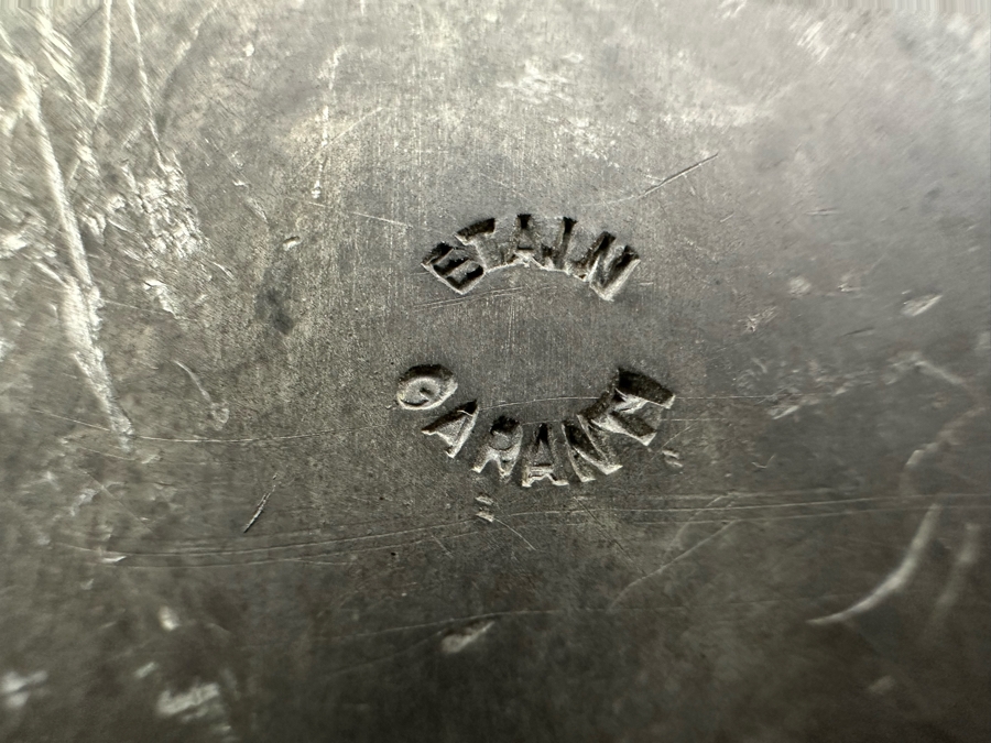 Vintage Art Deco Bulbous Tin Vase 5.5W X 6H [Photo 9]