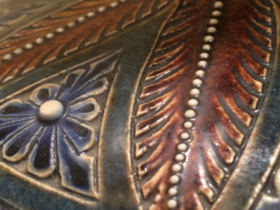 Stunning Blue DOULTON LAMBETH Stoneware Jug/Vessel Converted to Lamp [Photo 19]