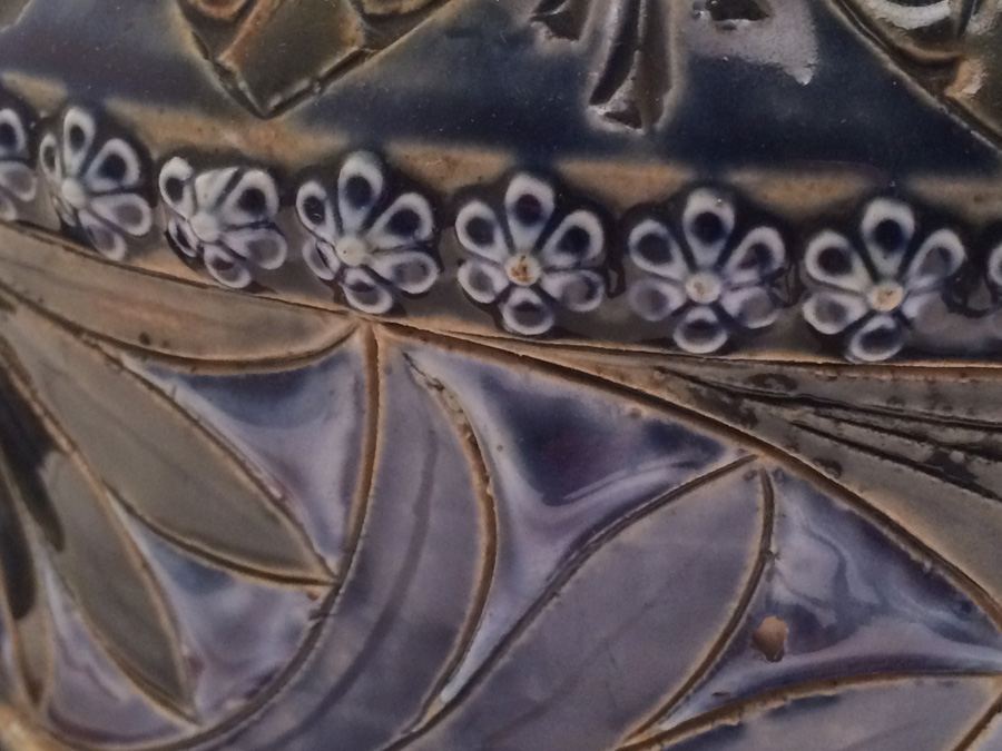 Stunning Blue DOULTON LAMBETH Stoneware Jug/Vessel Converted to Lamp [Photo 11]