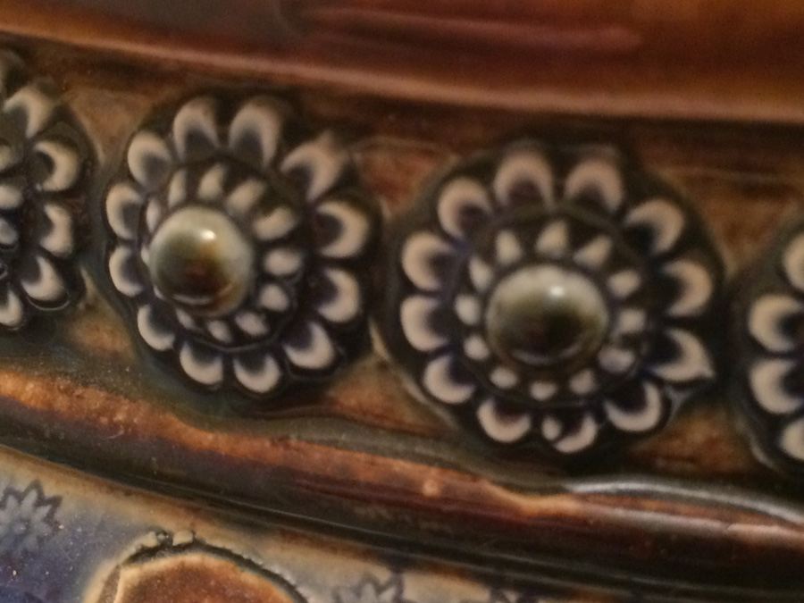 Stunning Blue DOULTON LAMBETH Stoneware Jug/Vessel Converted to Lamp [Photo 8]