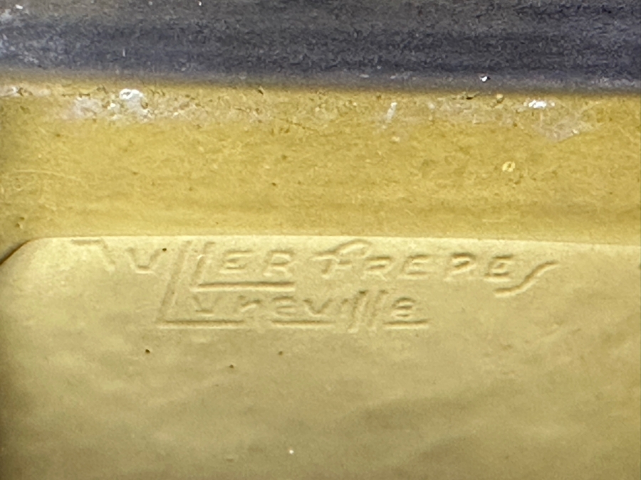 Stunning Vintage Art Deco Muller Freres Luneville French Art Glass Bowl Signed 7W X 4.5H [Photo 14]