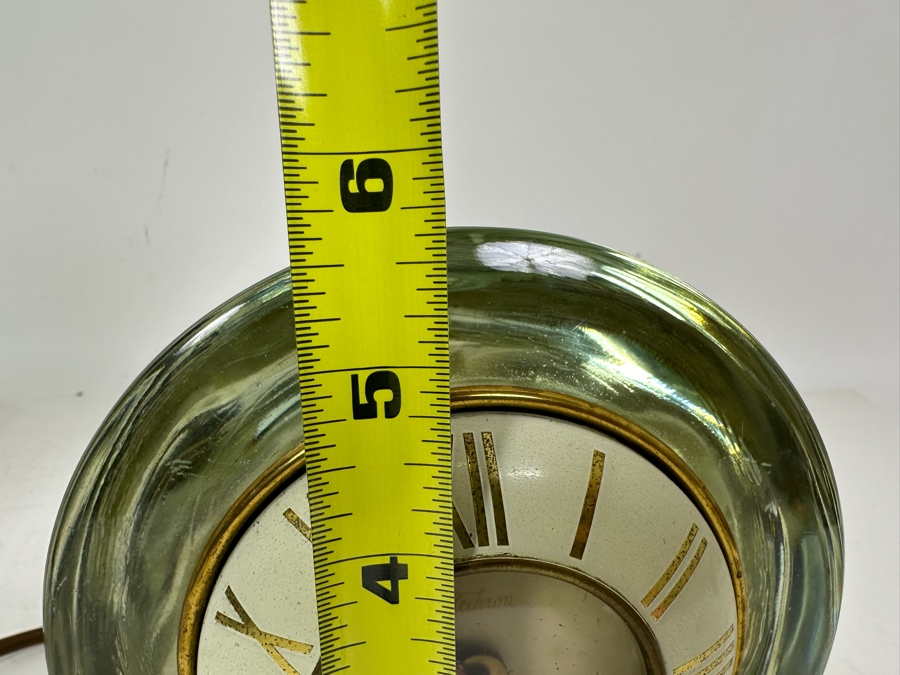 Vintage Mid-Century Lucite Encased Telechron Desk Clock The Suave Working 6W X 5.5H [Photo 10]
