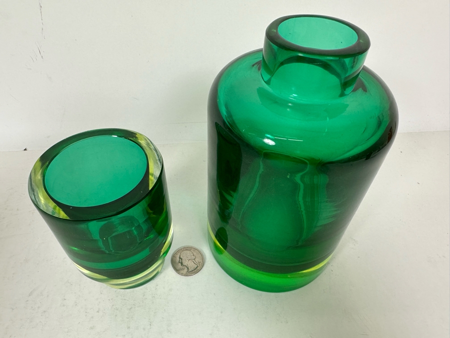 Murano Italian Art Glass Cup And Bottle 6.25H [Photo 4]