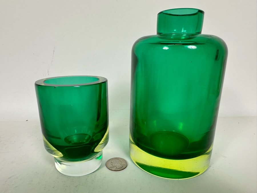 Murano Italian Art Glass Cup And Bottle 6.25H [Photo 2]