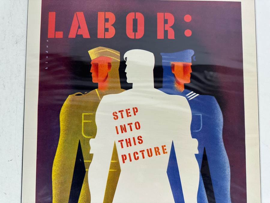 Labor WWII Patriotic Reprint Poster By Joseph Binder For Fortune 11 X 14 [Photo 3]
