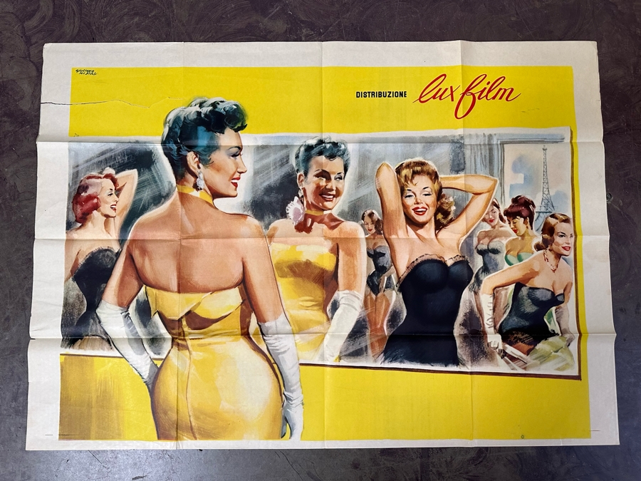 Vintage Lux Film Movie Poster By Giuliano Nistri See Photos For Tears 55 X 39 [Photo 2]