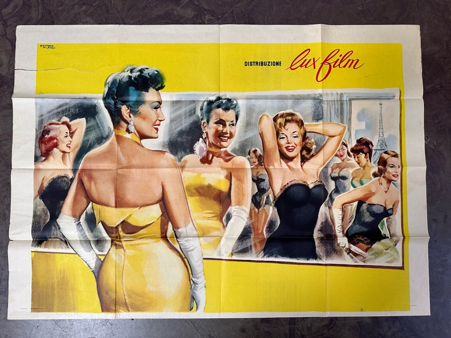 Vintage Lux Film Movie Poster By Giuliano Nistri See Photos For Tears 55 X 39 [Photo 3]
