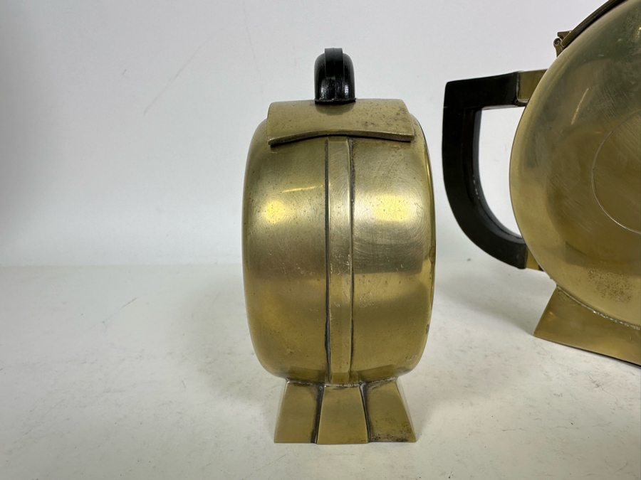 Vintage Art Deco Silverplate Teapots With Creamer And Sugar 6.5H [Photo 19]