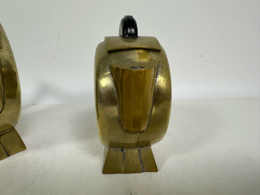 Vintage Art Deco Silverplate Teapots With Creamer And Sugar 6.5H [Photo 14]