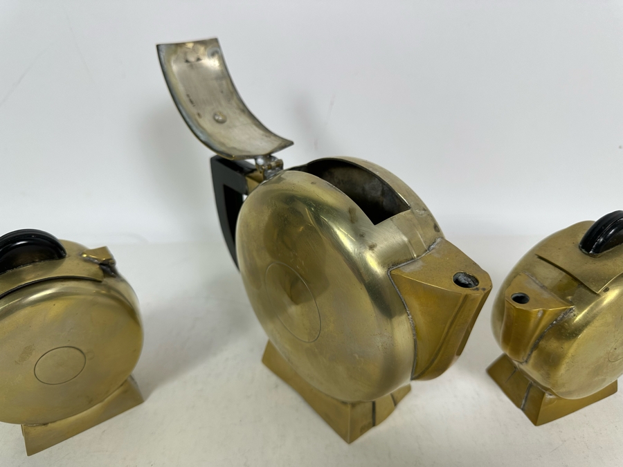 Vintage Art Deco Silverplate Teapots With Creamer And Sugar 6.5H [Photo 11]