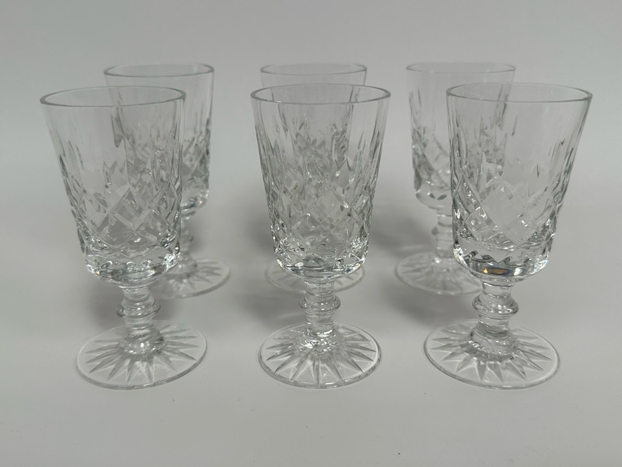 (6) Waterford Crystal Stemware Glasses 4H 