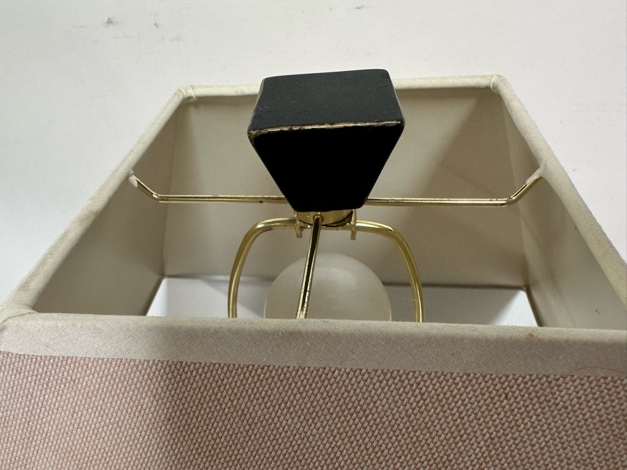 Just Added - Pair Of Modern Black Metal With Gold Accents Table Lamps 28H [Photo 4]