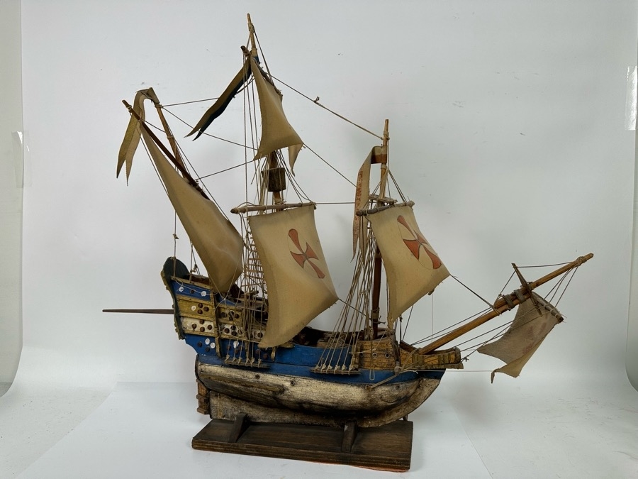 Just Added - Wooden Sailing Ship Model 30W X 17D X 28H [Photo 2]