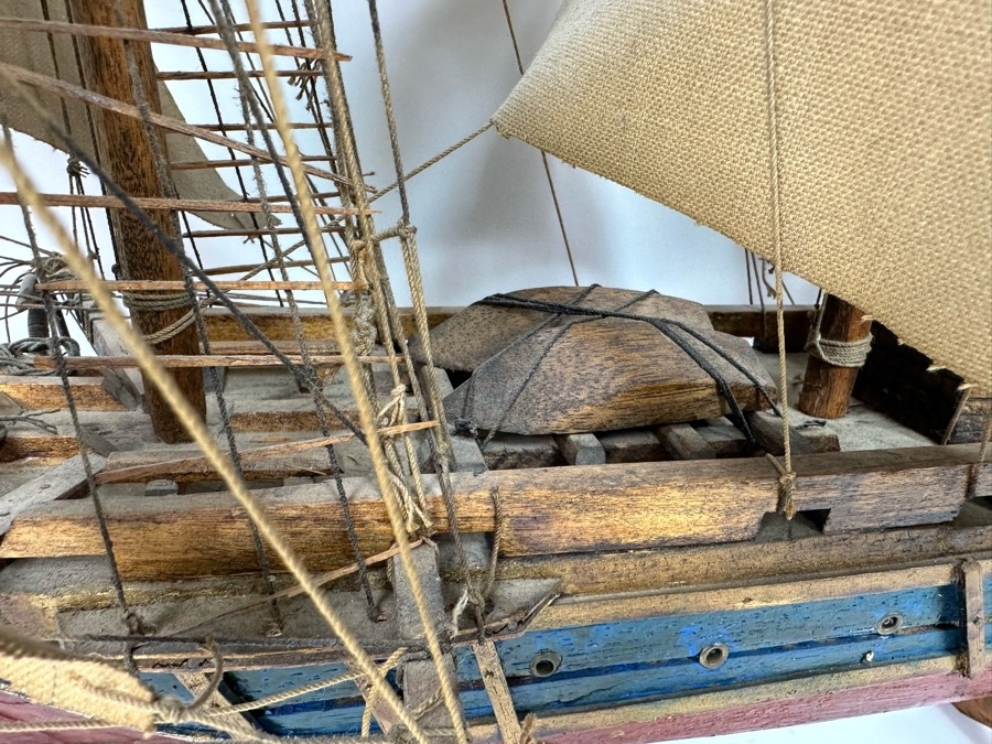 Just Added - Large Wooden Sailing Ship Model 50W X 12D X 36H [Photo 8]