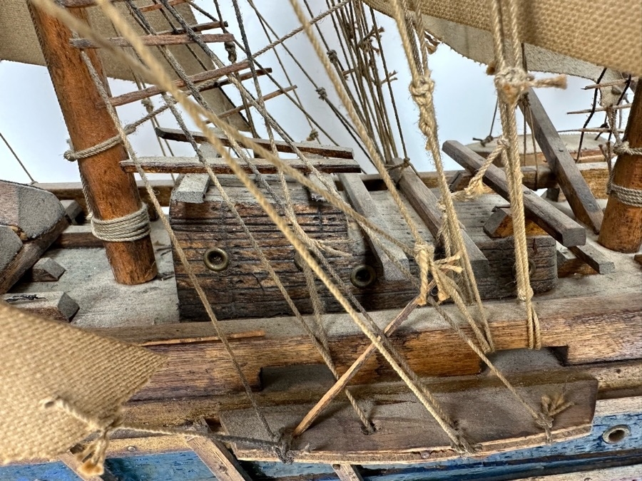 Just Added - Large Wooden Sailing Ship Model 50W X 12D X 36H [Photo 11]