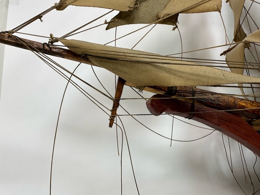 Just Added - Large Wooden Sailing Ship Model 50W X 12D X 36H [Photo 9]