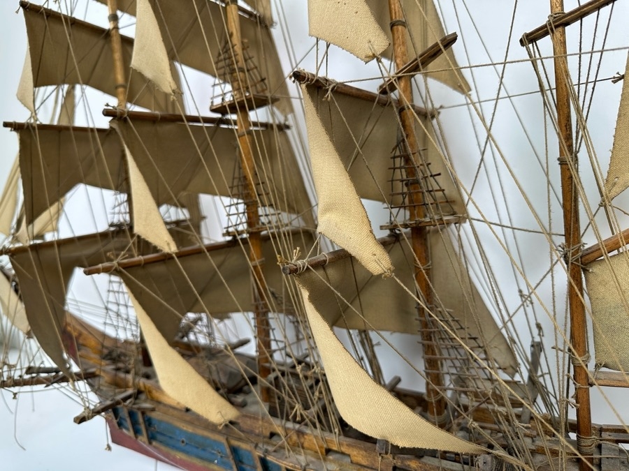 Just Added - Large Wooden Sailing Ship Model 50W X 12D X 36H [Photo 6]