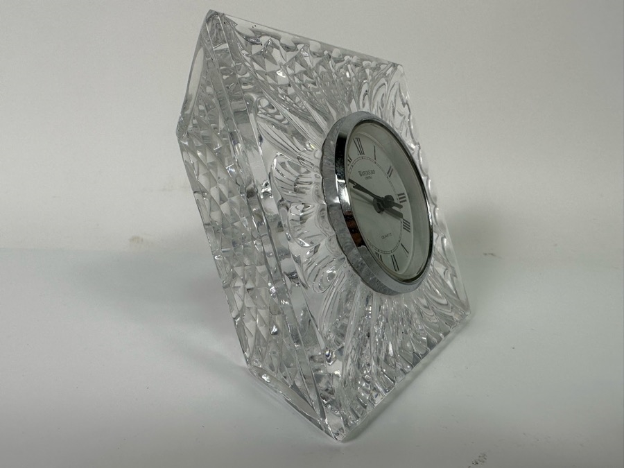 Just Added - Waterford Crystal Desk Clock 5W X 2D X 4H [Photo 3]