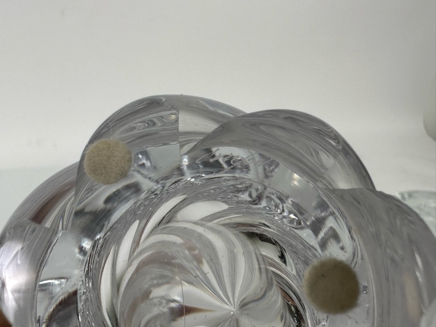 Just Added - Signed Orrefors Handmade Vintage Swedish Art Glass Waterfall Vase 4.5W X 7H [Photo 4]