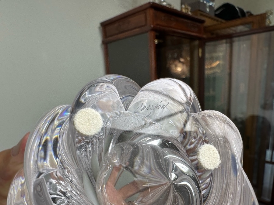 Just Added - Signed Orrefors Handmade Vintage Swedish Art Glass Waterfall Vase 4.5W X 7H [Photo 5]