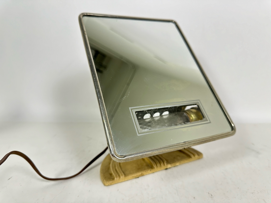 Impressive Art Deco Adjustable Vanity Mirror With Light And Power Socket 7W X 5D X 10H [Photo 3]