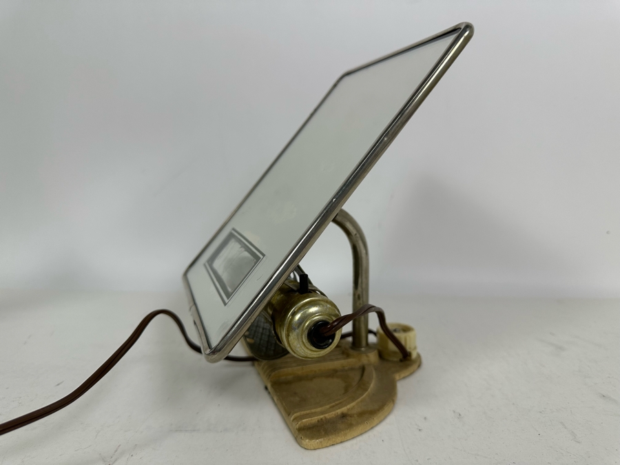 Impressive Art Deco Adjustable Vanity Mirror With Light And Power Socket 7W X 5D X 10H [Photo 7]