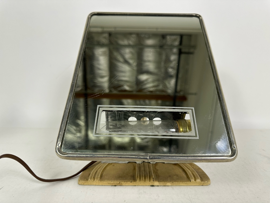 Impressive Art Deco Adjustable Vanity Mirror With Light And Power Socket 7W X 5D X 10H [Photo 5]