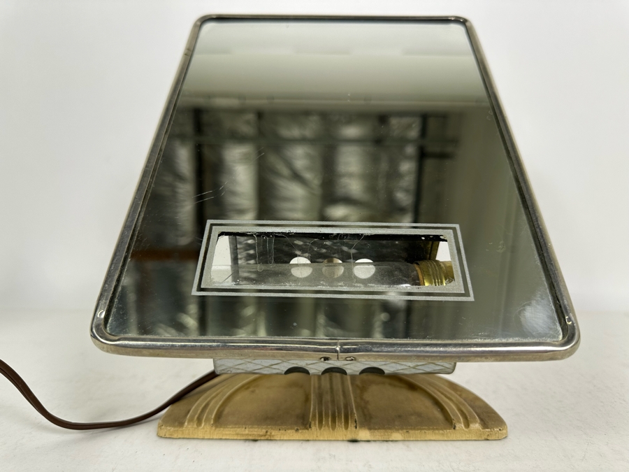 Impressive Art Deco Adjustable Vanity Mirror With Light And Power Socket 7W X 5D X 10H [Photo 6]