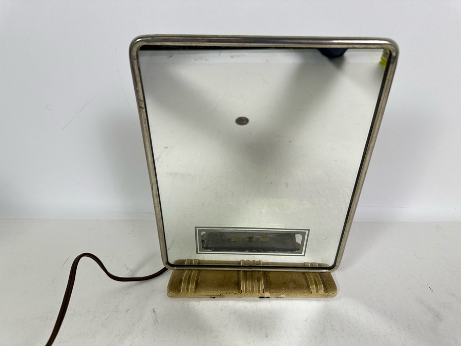 Impressive Art Deco Adjustable Vanity Mirror With Light And Power Socket 7W X 5D X 10H [Photo 8]