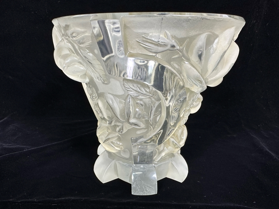 Impressive Art Deco Art Glass Vase 7W X 6.5H [Photo 8]
