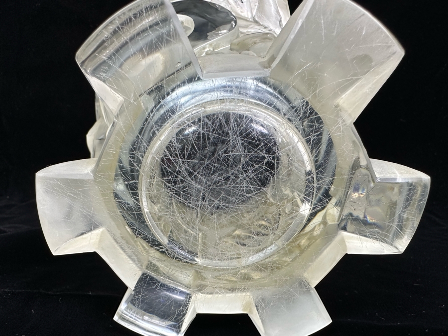 Impressive Art Deco Art Glass Vase 7W X 6.5H [Photo 11]