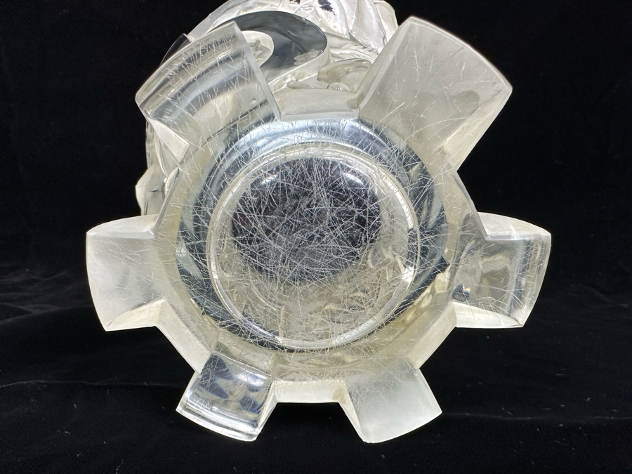 Impressive Art Deco Art Glass Vase 7W X 6.5H [Photo 10]
