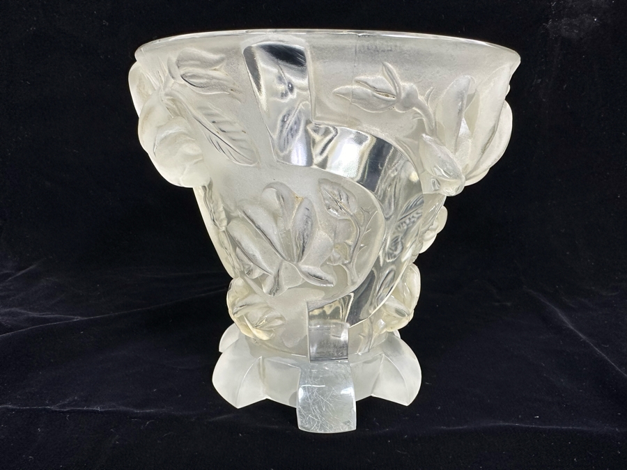 Impressive Art Deco Art Glass Vase 7W X 6.5H [Photo 9]