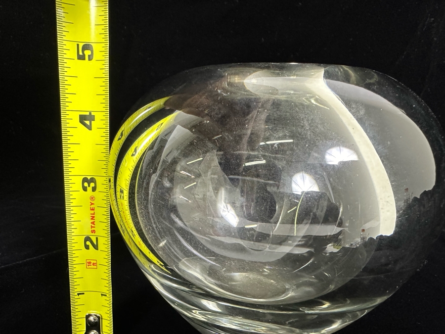 Signed 1957 Holmelgaard Glass Art Glass Vase 5 X 5 [Photo 13]