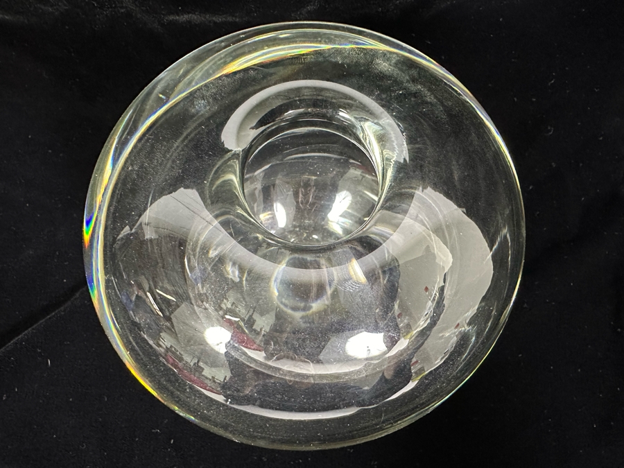 Signed 1957 Holmelgaard Glass Art Glass Vase 5 X 5 [Photo 4]