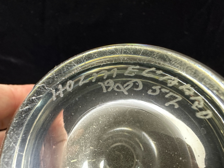 Signed 1957 Holmelgaard Glass Art Glass Vase 5 X 5 [Photo 10]