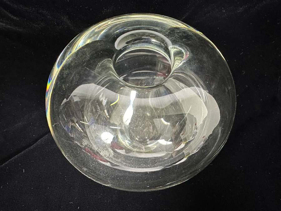 Signed 1957 Holmelgaard Glass Art Glass Vase 5 X 5 [Photo 5]