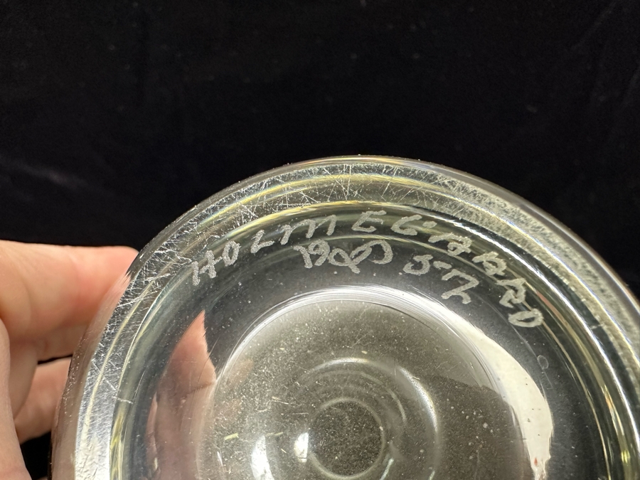 Signed 1957 Holmelgaard Glass Art Glass Vase 5 X 5 [Photo 12]