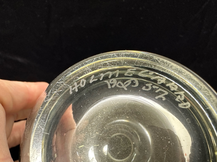 Signed 1957 Holmelgaard Glass Art Glass Vase 5 X 5 [Photo 11]