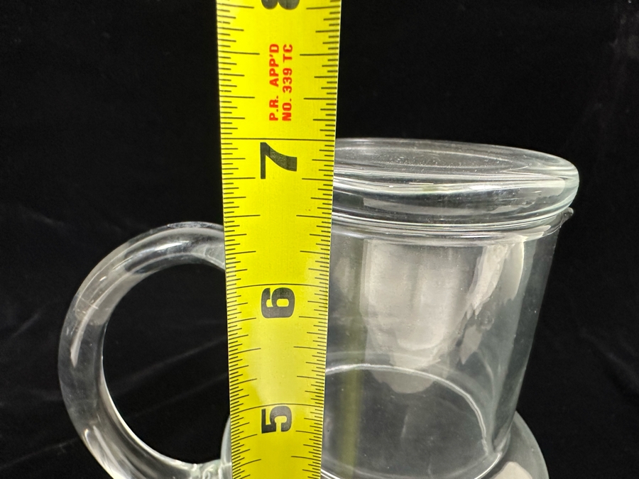 Signed Tiffany & Co Glass Bedside Night Water Carafe With Cup 7H [Photo 10]