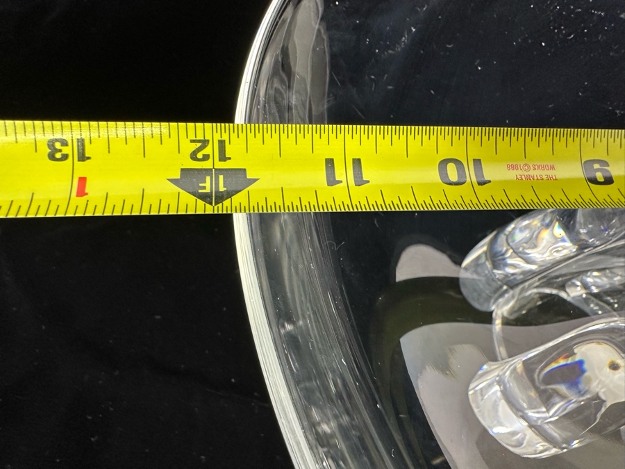 Impressive Signed Steuben Glass Centerpiece Pedestal Bowl 12W X 4.5H [Photo 16]