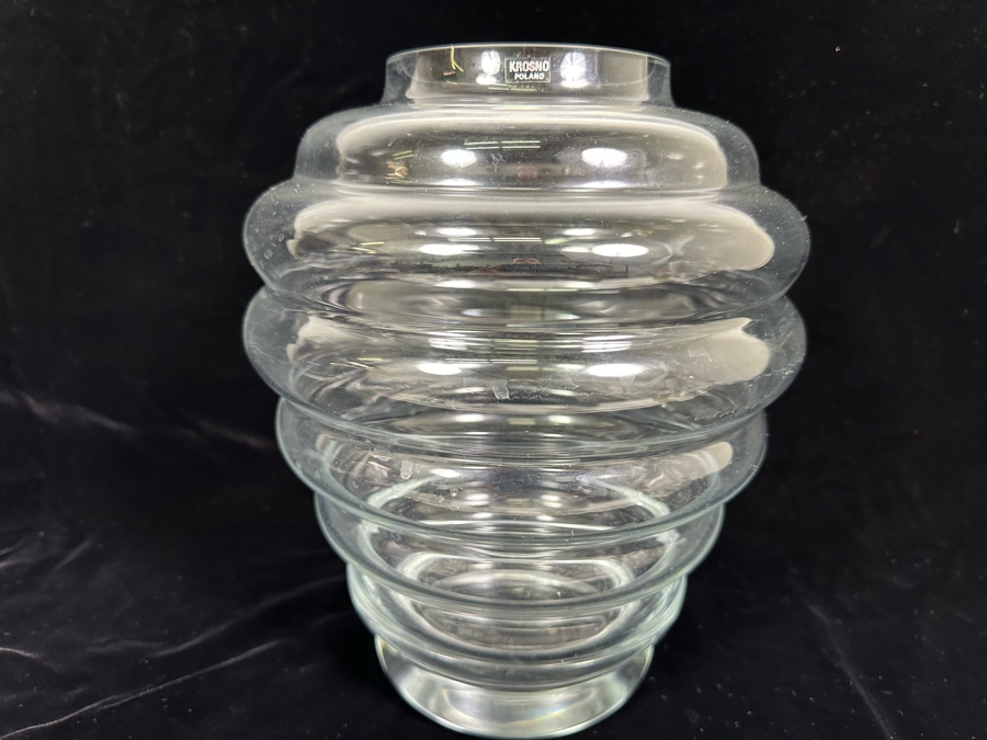 Signed Krosno Poland Honeycomb Jar Vase 9W X 11H [Photo 1]
