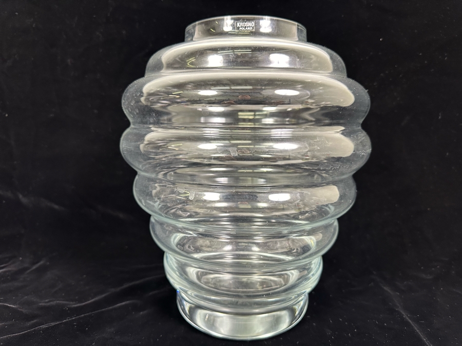 Signed Krosno Poland Honeycomb Jar Vase 9W X 11H [Photo 3]