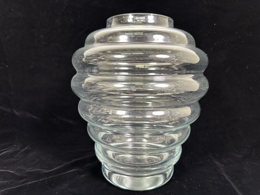 Signed Krosno Poland Honeycomb Jar Vase 9W X 11H [Photo 2]
