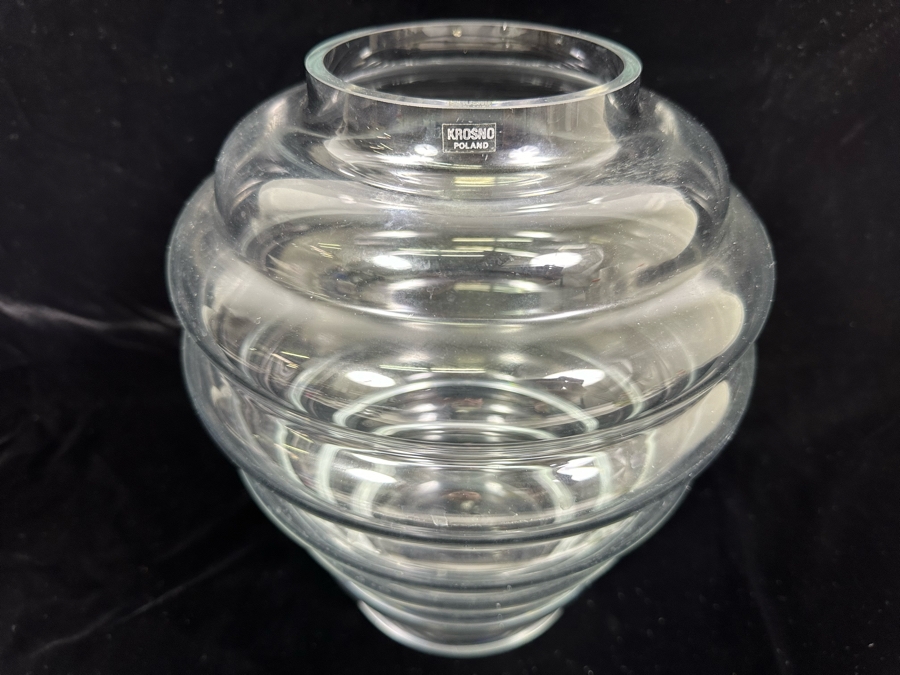 Signed Krosno Poland Honeycomb Jar Vase 9W X 11H [Photo 4]